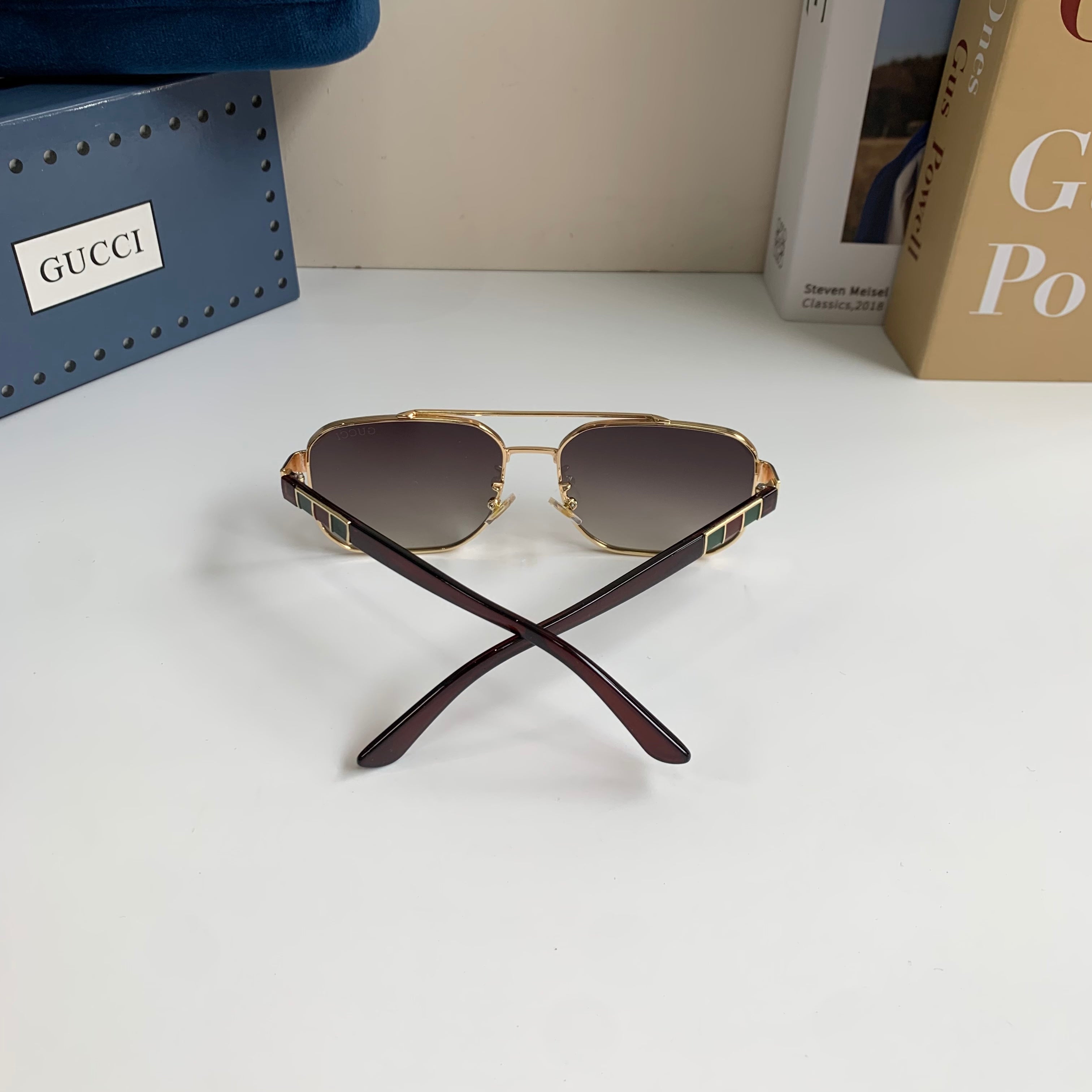 Gucci Metal Square Silver Lens Sunglasses for Men & Women - 398424 - detail image 7
