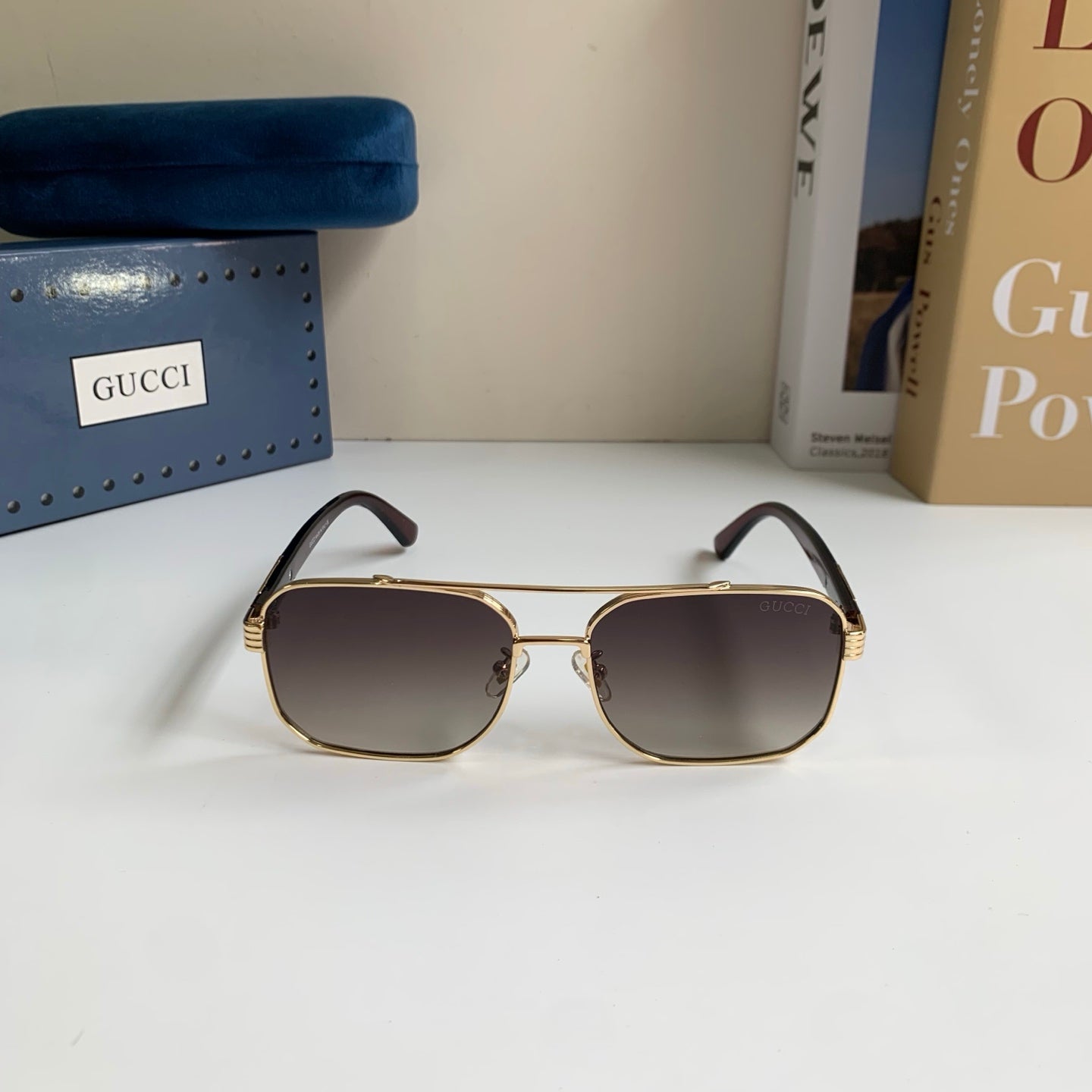 Gucci Metal Square Silver Lens Sunglasses for Men & Women - 398424 - detail image 3