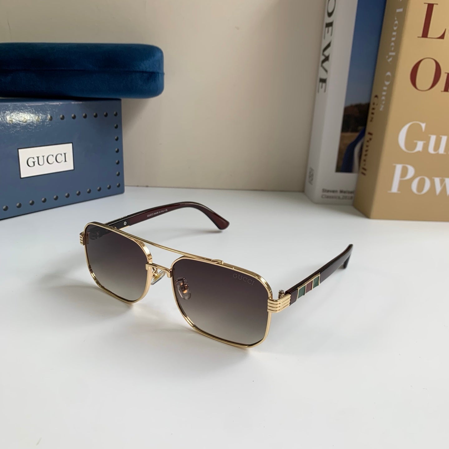 Gucci Metal Square Silver Lens Sunglasses for Men & Women - 398424 - detail image 2