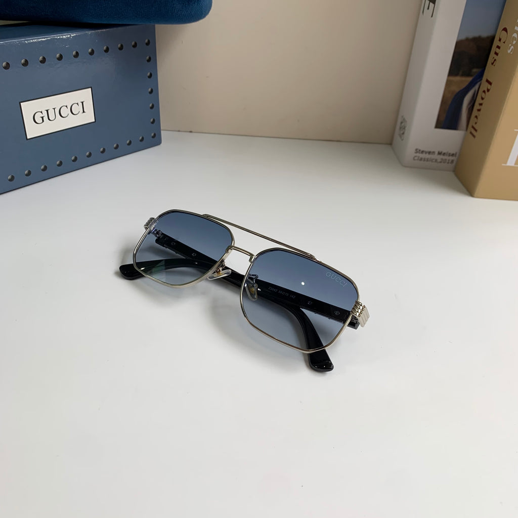 Gucci Metal Square Silver Lens Sunglasses for Men & Women - 398425 - detail image 5