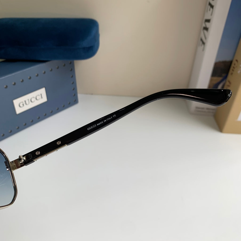 Gucci Metal Square Silver Lens Sunglasses for Men & Women - 398425 - detail image 8