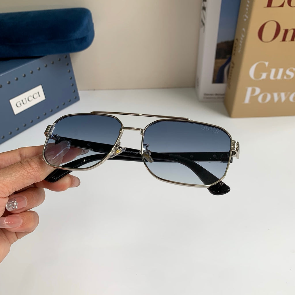 Gucci Metal Square Silver Lens Sunglasses for Men & Women - 398425 - detail image 7