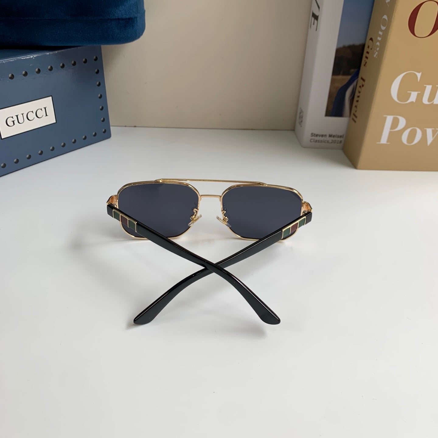 Gucci Metal Square Silver Lens Sunglasses for Men & Women - 398426 - detail image 9
