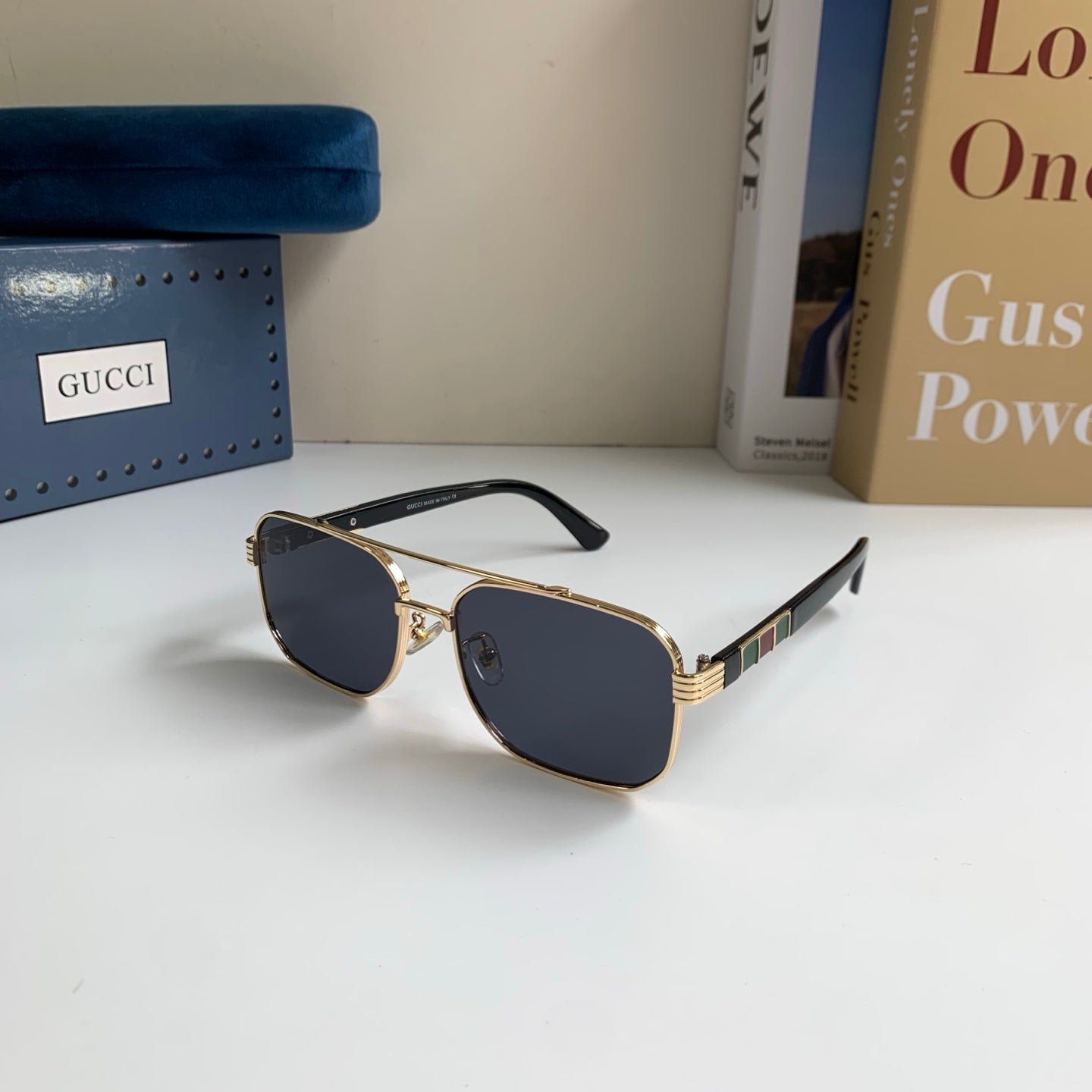 Gucci Metal Square Silver Lens Sunglasses for Men & Women - 398426 - detail image 2