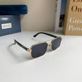 Gucci Metal Square Silver Lens Sunglasses for Men & Women - 398426