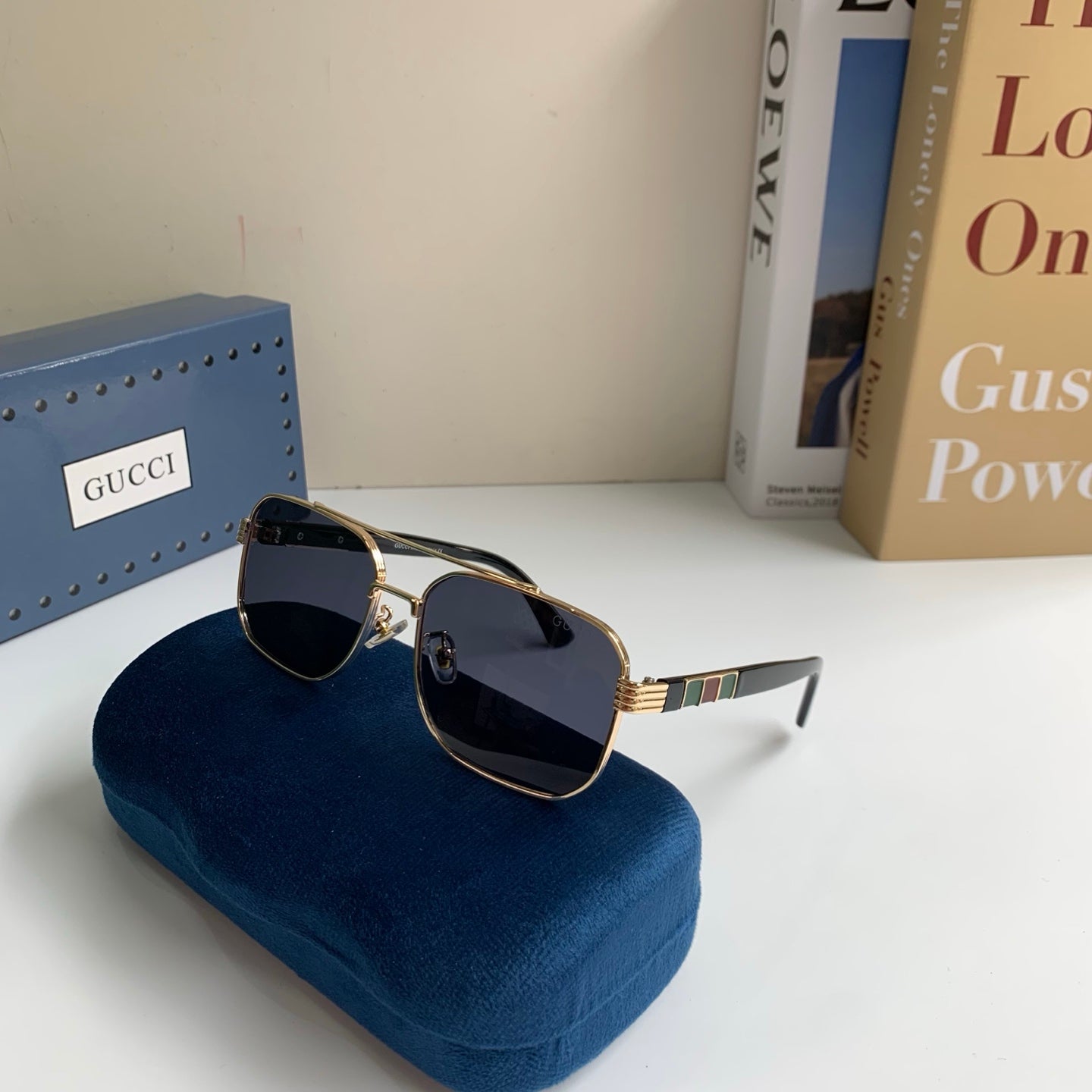 Gucci Metal Square Silver Lens Sunglasses for Men & Women - 398426 - detail image 4