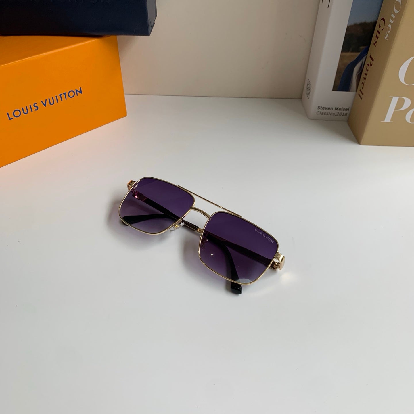 Louis Vuitton Metal Square Silver Lens Sunglasses for Men & Women - 398239 - detail image 5