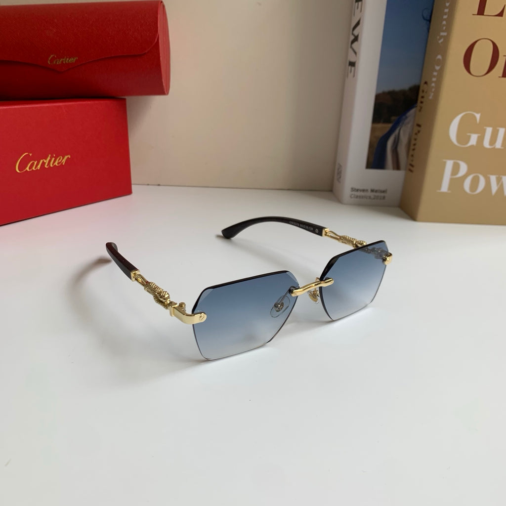 Cartier Lightweight Rimless Silver Lens Sunglasses for Men & Women - 399023