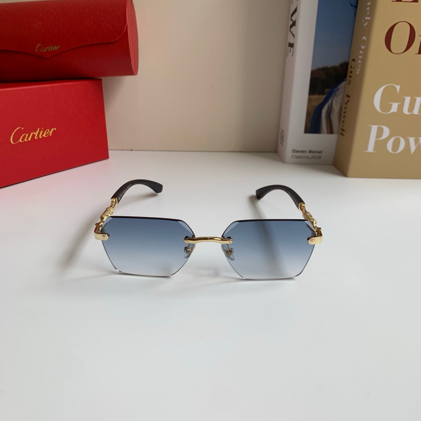 Cartier Lightweight Rimless Silver Lens Sunglasses for Men & Women - 399023 - detail image 5