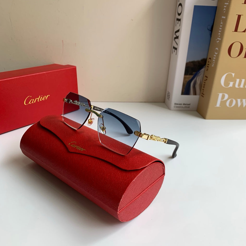 Cartier Lightweight Rimless Silver Lens Sunglasses for Men & Women - 399023 - detail image 4