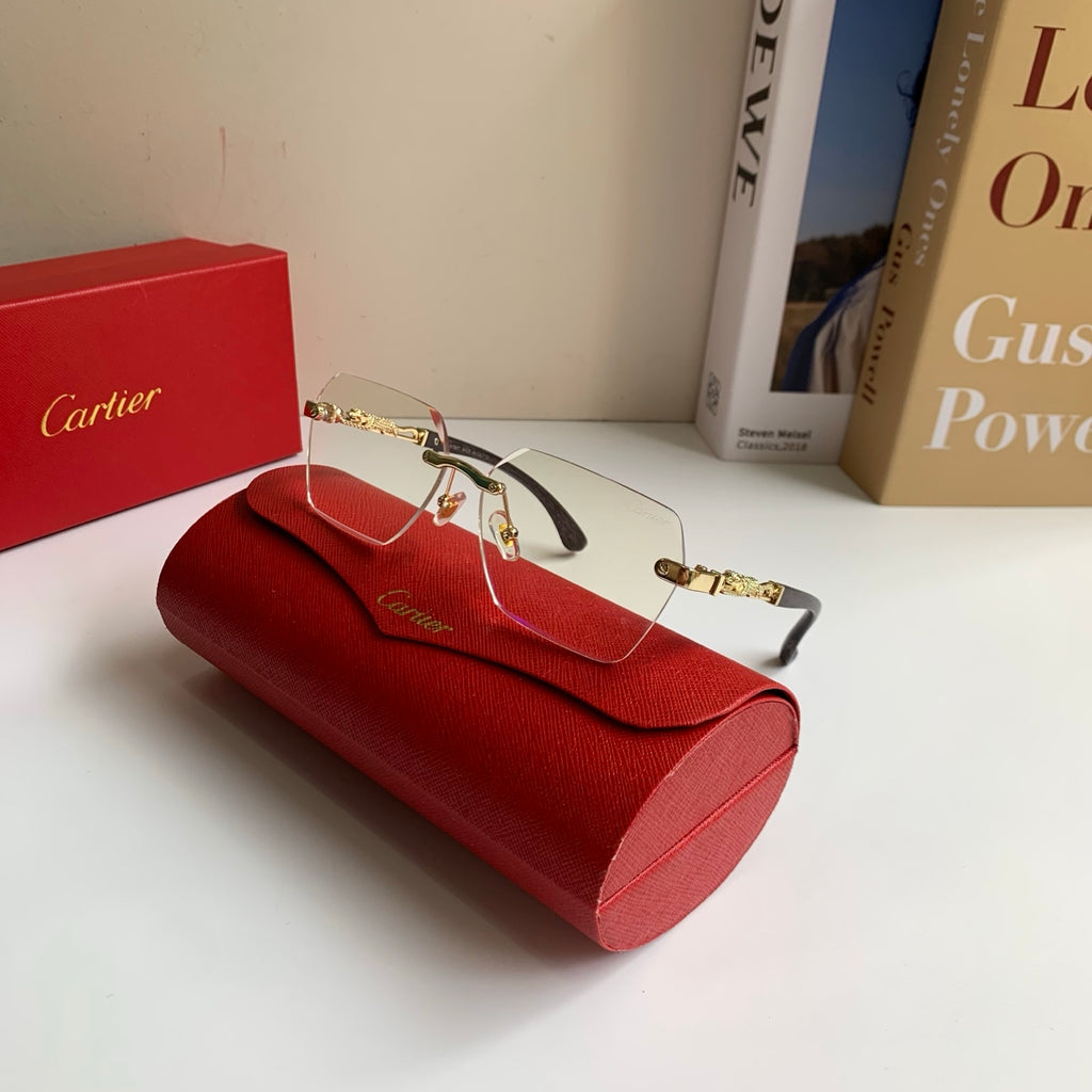 Cartier Lightweight Rimless Silver Lens Sunglasses for Men & Women - 399024 - detail image 4