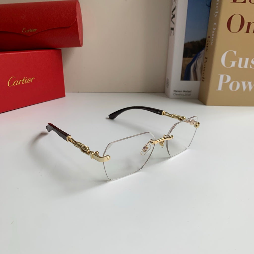 Cartier Lightweight Rimless Silver Lens Sunglasses for Men & Women - 399024