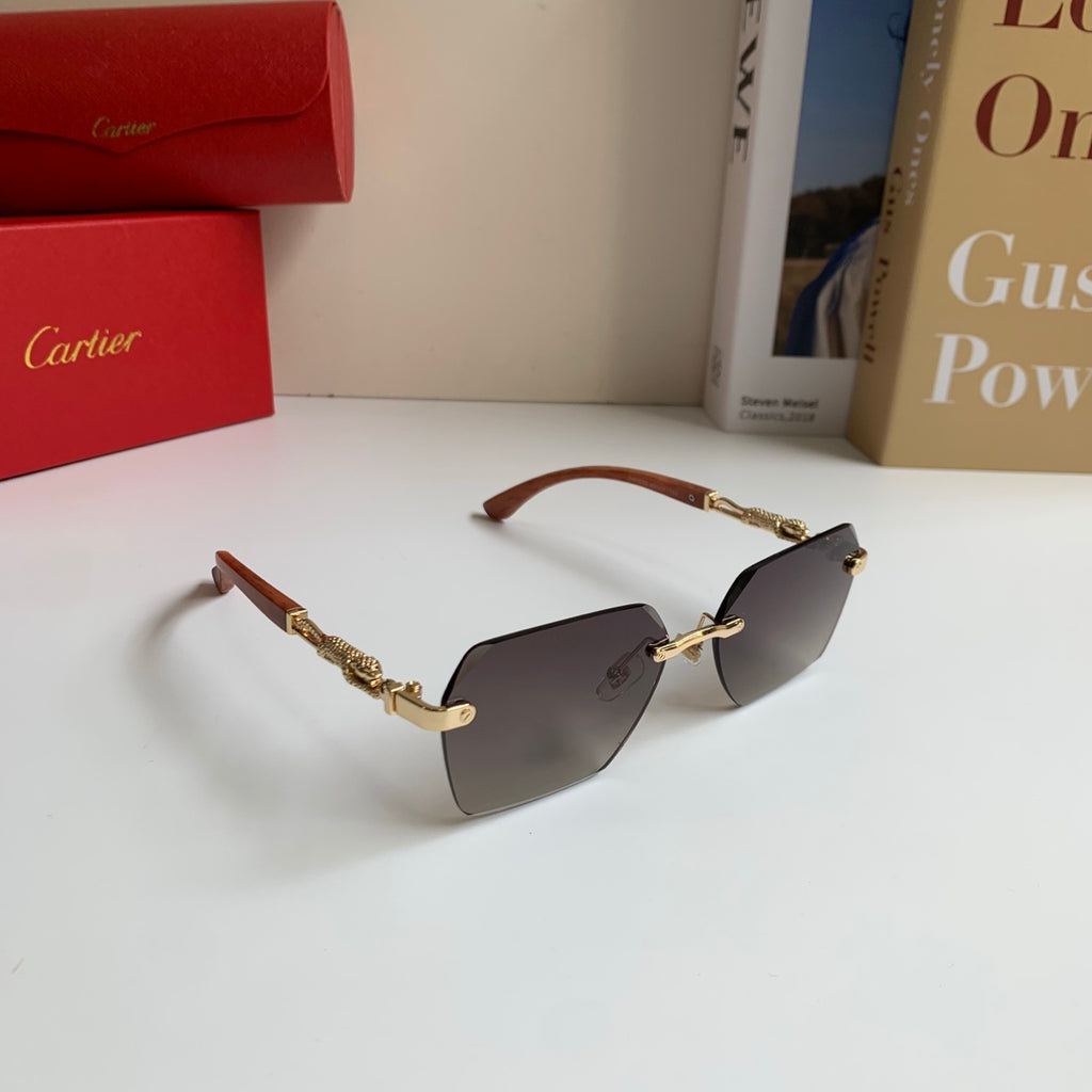 Cartier Lightweight Rimless Silver Lens Sunglasses for Men & Women - 399025