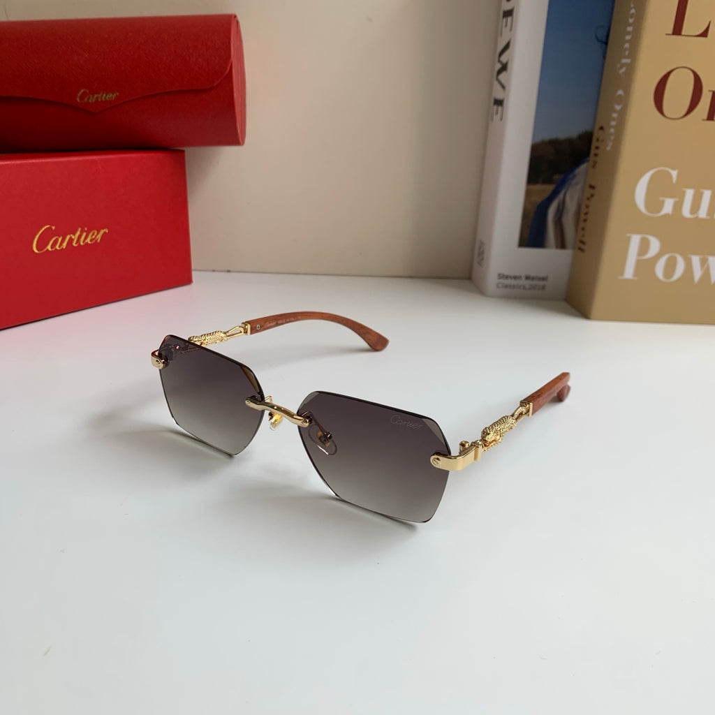 Cartier Lightweight Rimless Silver Lens Sunglasses for Men & Women - 487346 - detail image 2