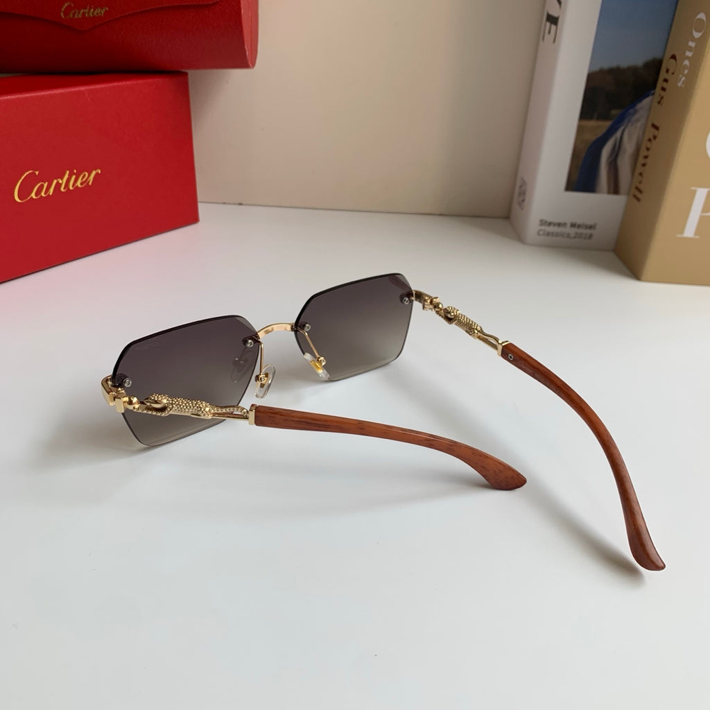 Cartier Lightweight Rimless Silver Lens Sunglasses for Men & Women - 487346 - detail image 8