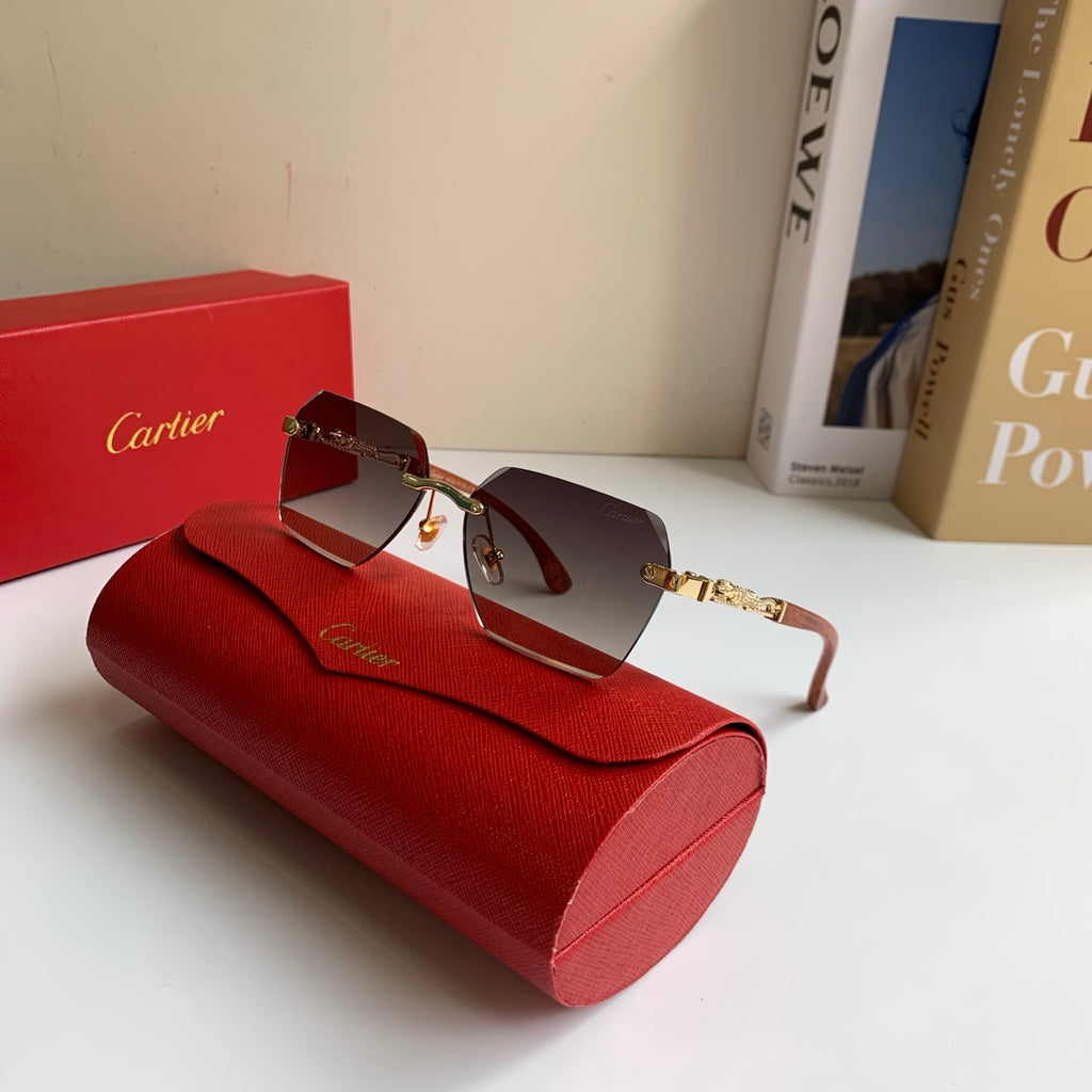 Cartier Lightweight Rimless Silver Lens Sunglasses for Men & Women - 399025 - detail image 4