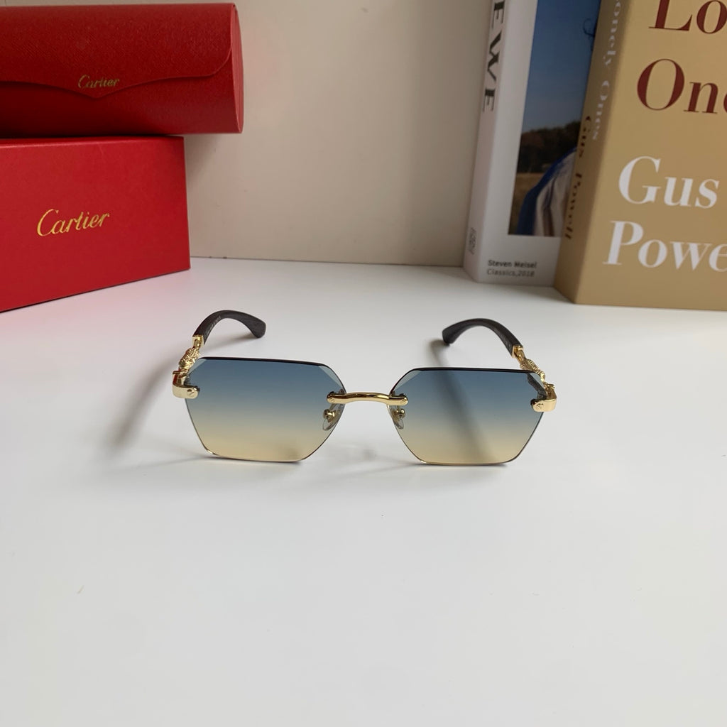 Cartier Lightweight Rimless Silver Lens Sunglasses for Men & Women - 399026 - detail image 3