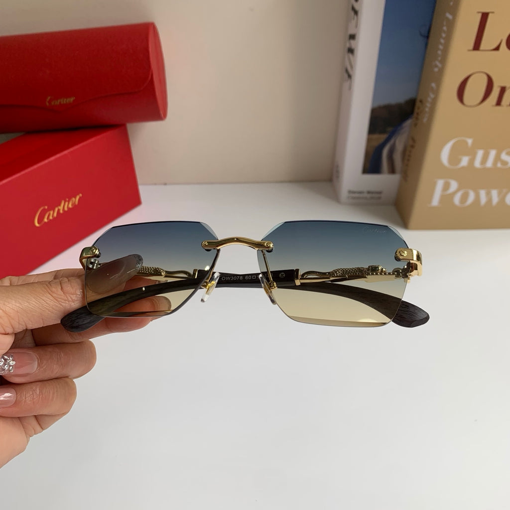 Cartier Lightweight Rimless Silver Lens Sunglasses for Men & Women - 399026 - detail image 5