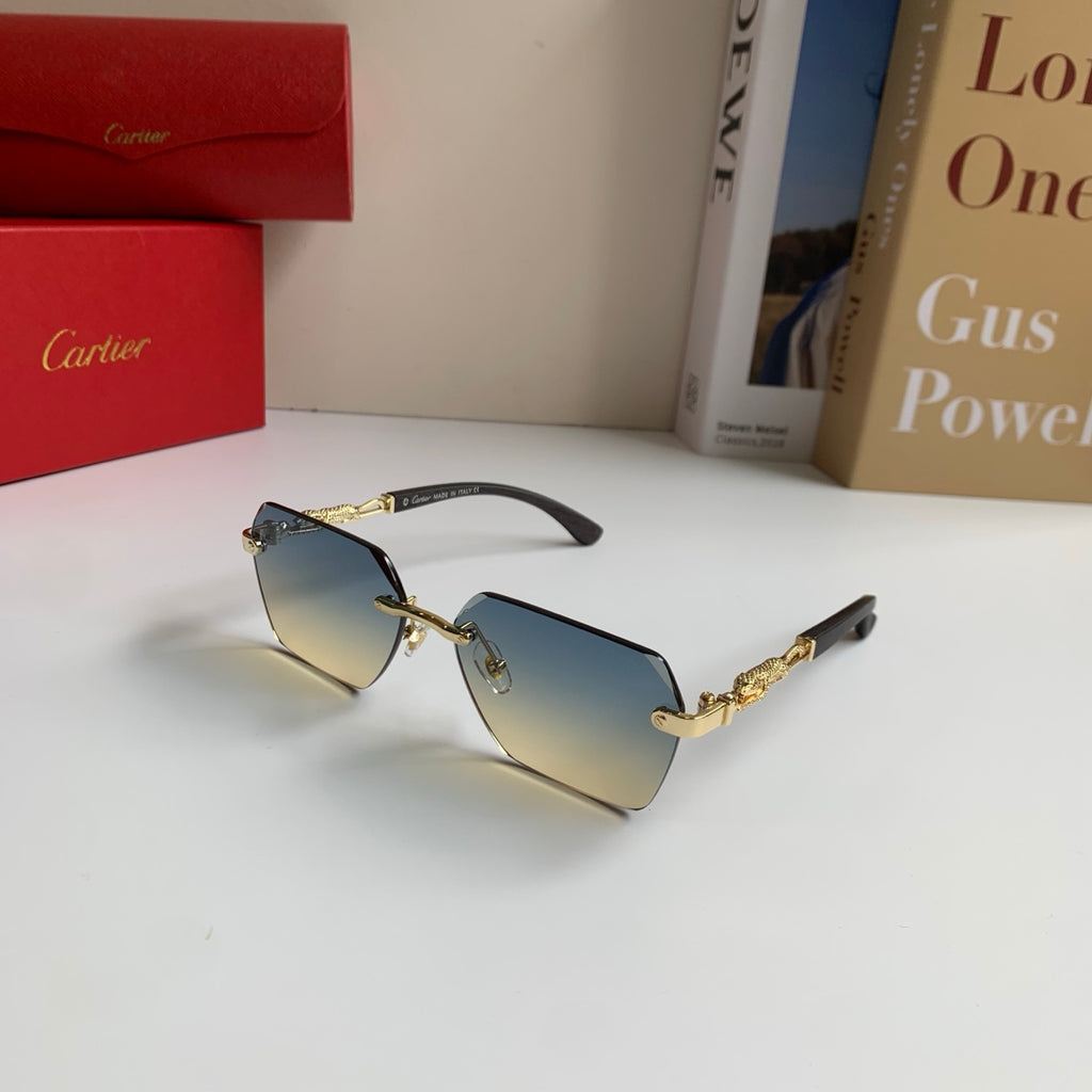 Cartier Lightweight Rimless Silver Lens Sunglasses for Men & Women - 399026 - detail image 2
