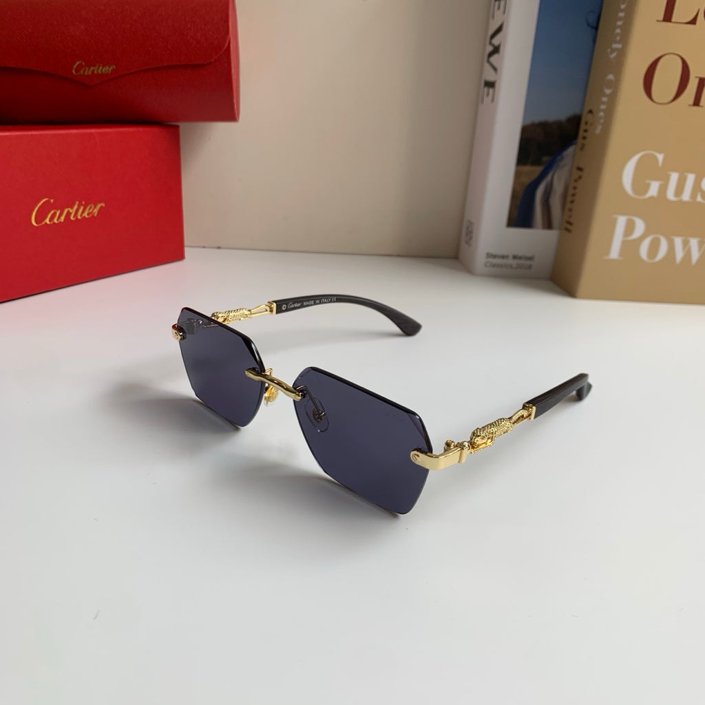 Cartier Lightweight Rimless Silver Lens Sunglasses for Men & Women - 487348 - detail image 2