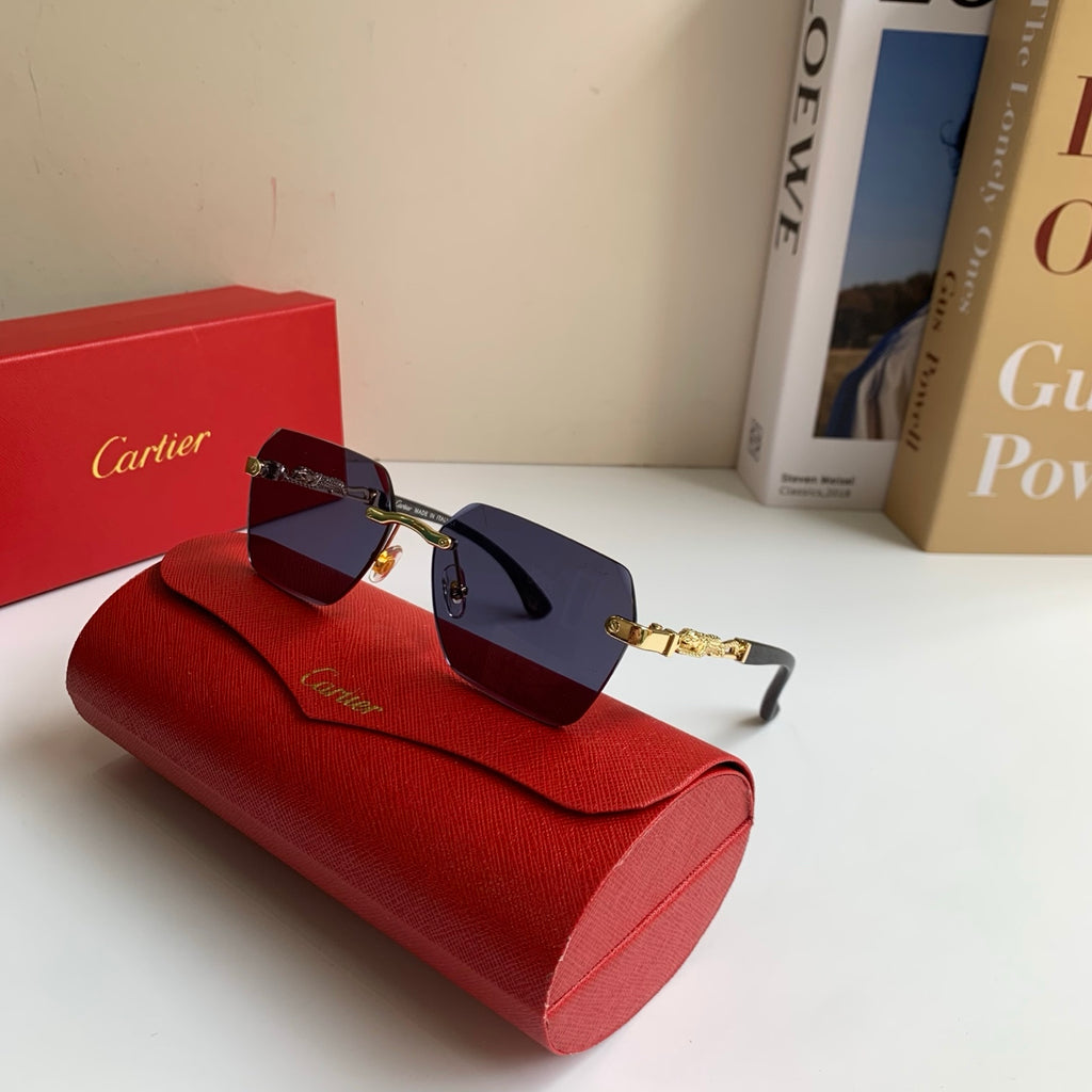 Cartier Lightweight Rimless Silver Lens Sunglasses for Men & Women - 399027 - detail image 5