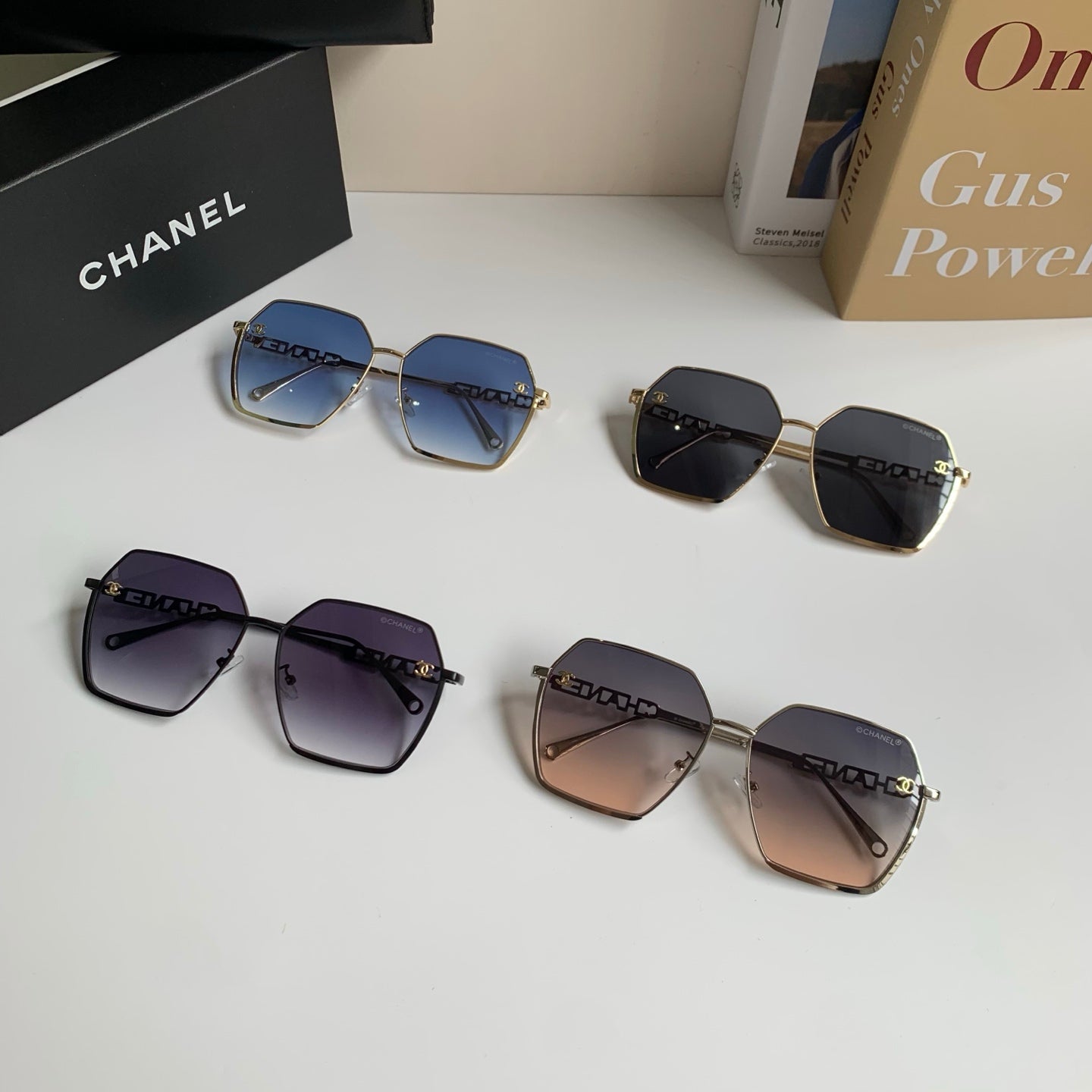 Chanel Metal Fashion Silver Lens Sunglasses for Men & Women - 493515 - detail image 9