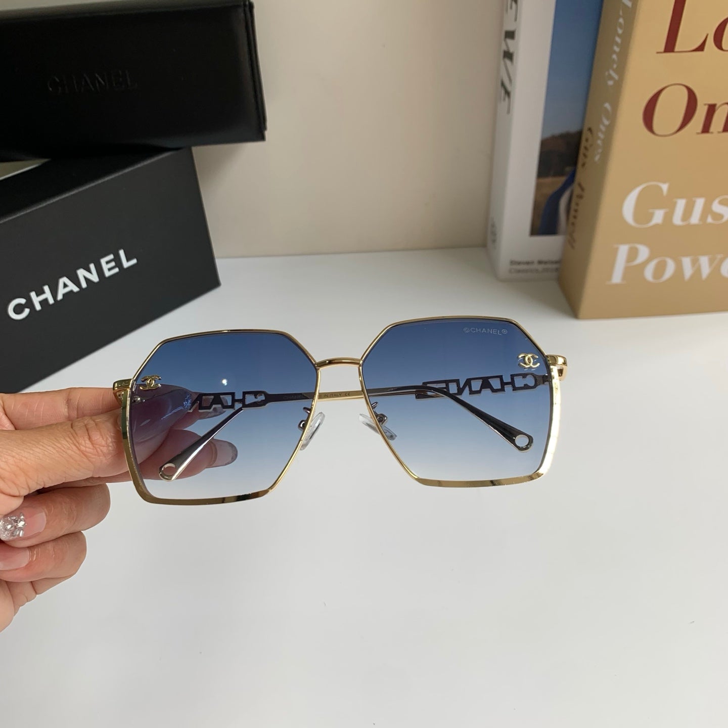 Chanel Metal Fashion Silver Lens Sunglasses for Men & Women - 493514 - detail image 3