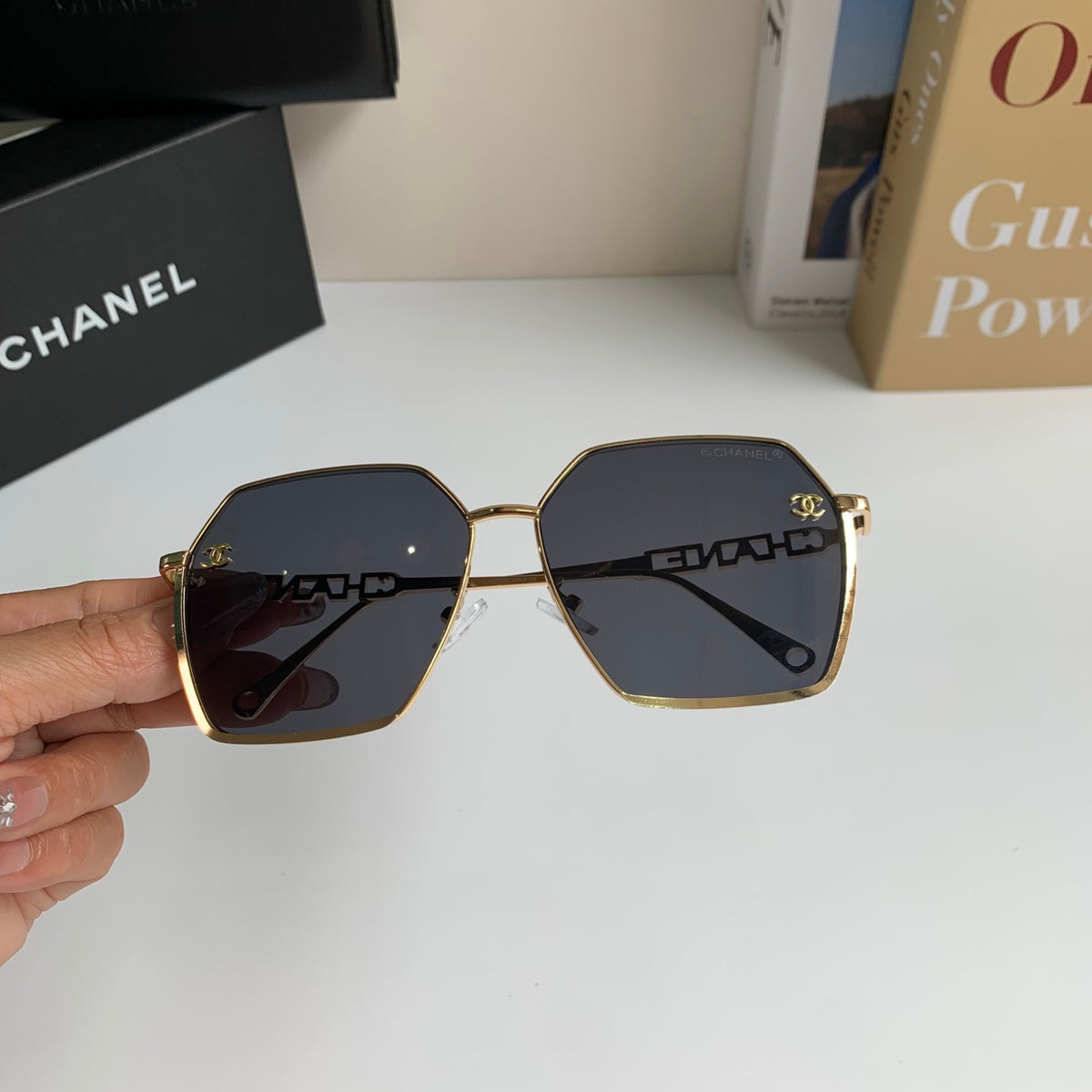 Chanel Metal Fashion Silver Lens Sunglasses for Men & Women - 493516 - detail image 5