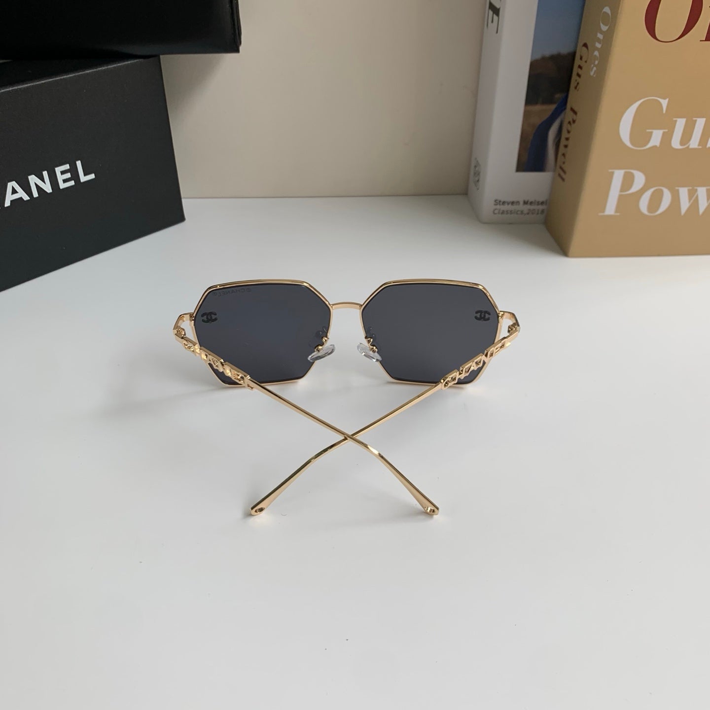 Chanel Metal Fashion Silver Lens Sunglasses for Men & Women - 493516 - detail image 9