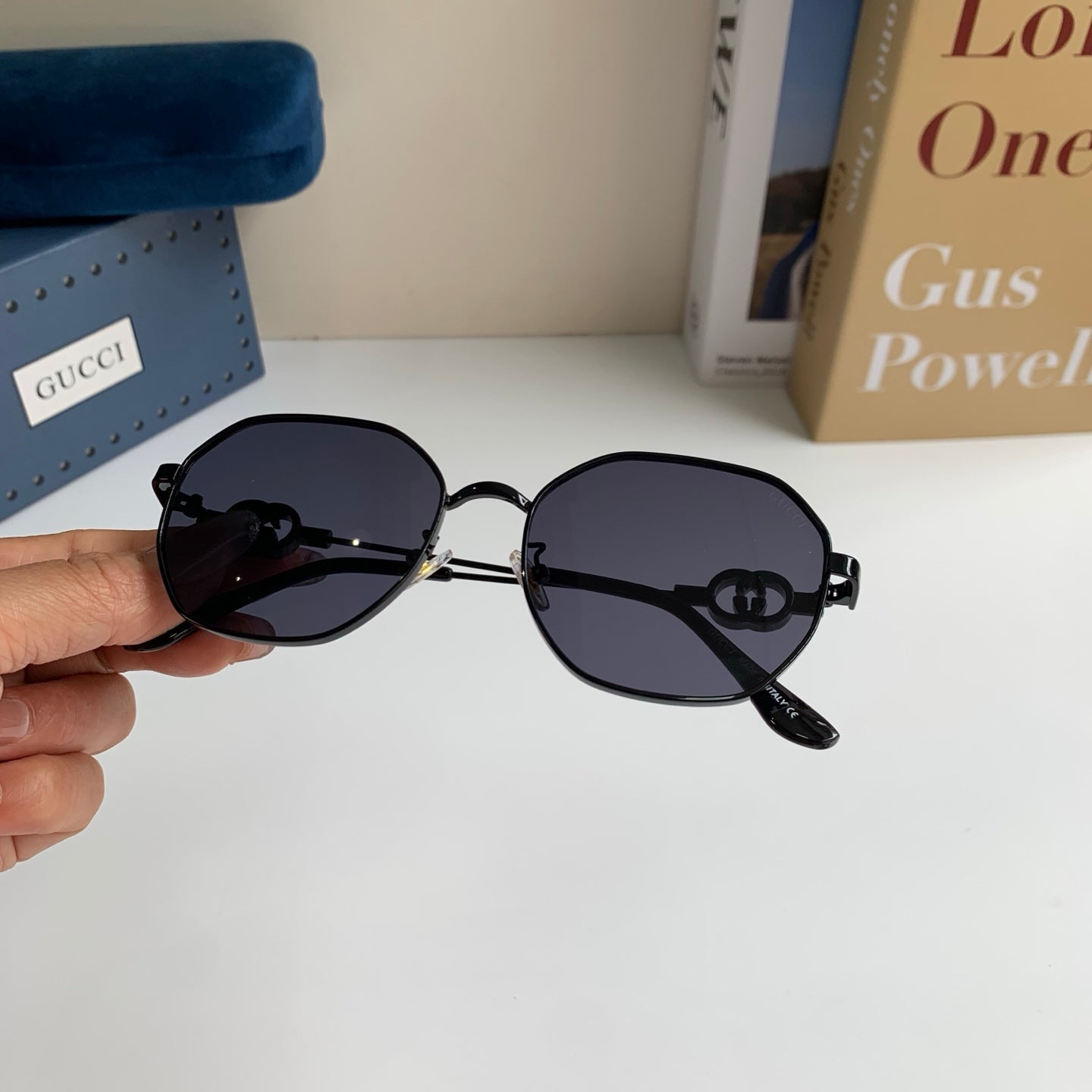 Gucci Metal Square Silver Lens Sunglasses for Men & Women - 493277 - detail image 4