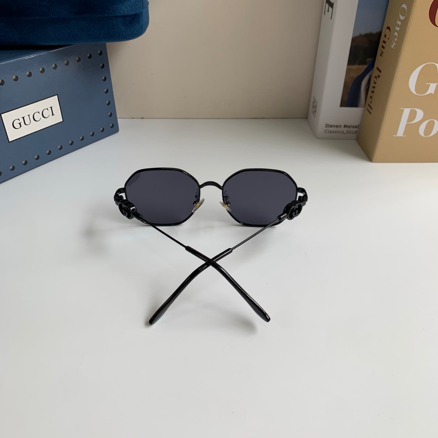 Gucci Metal Square Silver Lens Sunglasses for Men & Women - 493277 - detail image 7