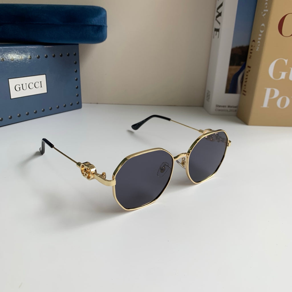 Gucci Metal Square Silver Lens Sunglasses for Men & Women