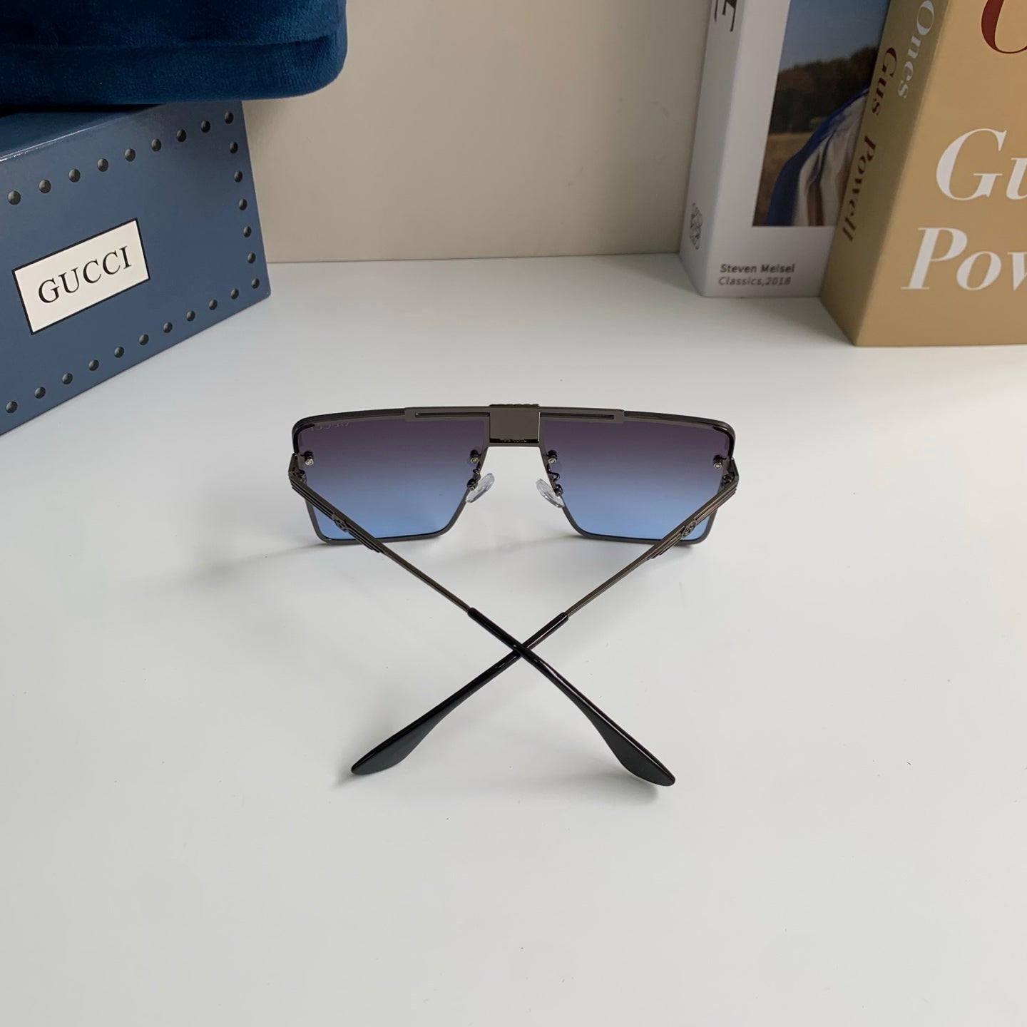 Gucci Polarized Square Silver Lens Sunglasses for Men & Women - 486311 - detail image 7