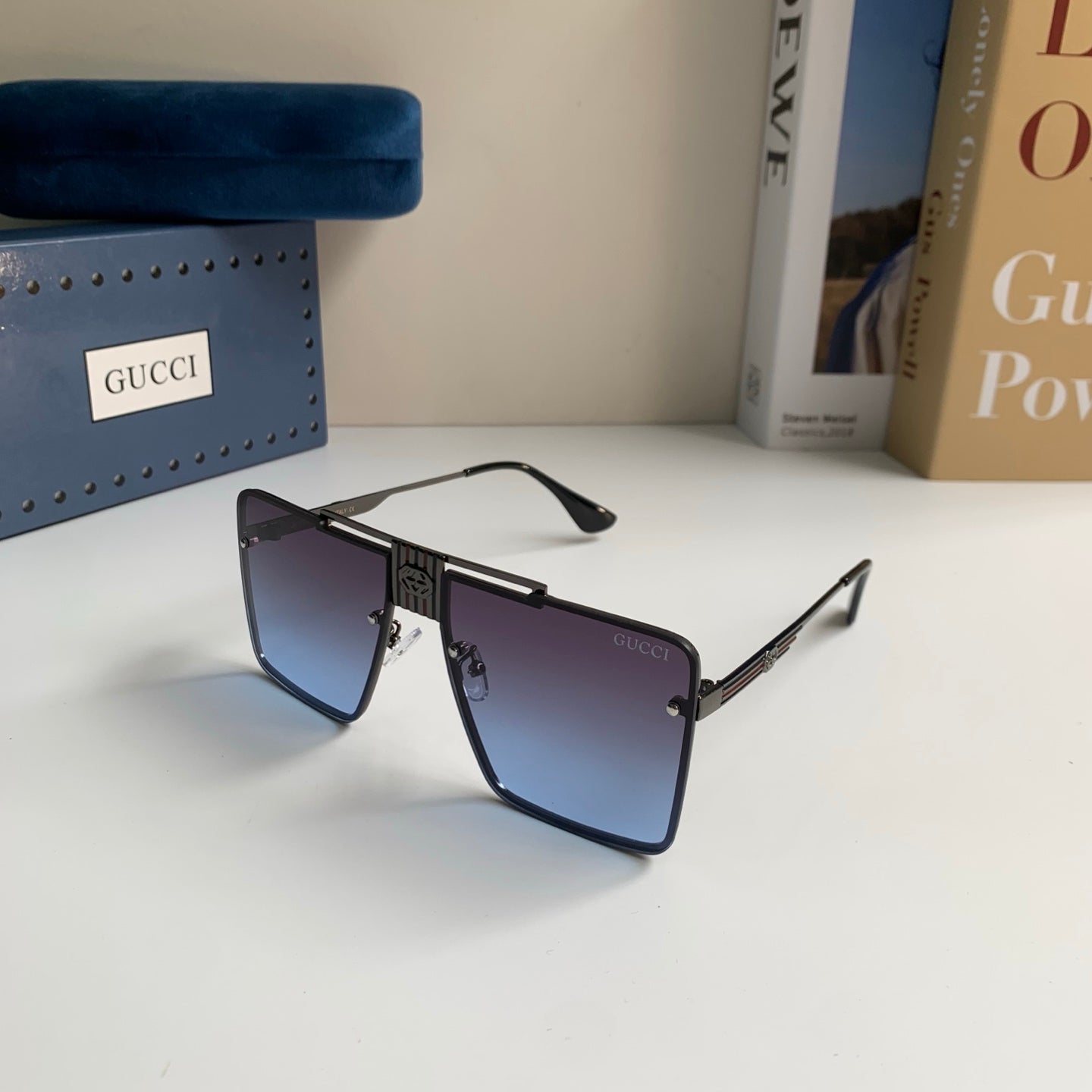 Gucci Polarized Square Silver Lens Sunglasses for Men & Women - 486311 - detail image 2