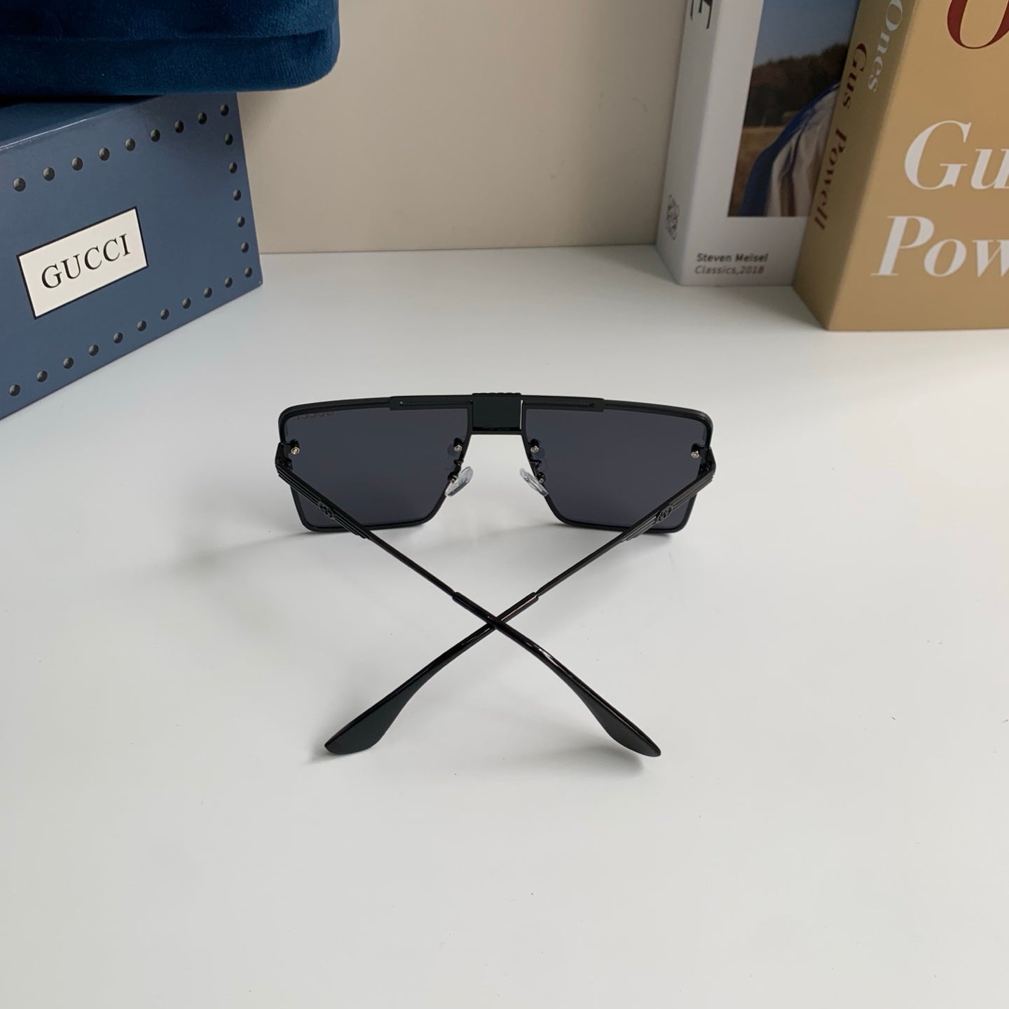 Gucci Polarized Square Silver Lens Sunglasses for Men & Women - 486312 - detail image 8