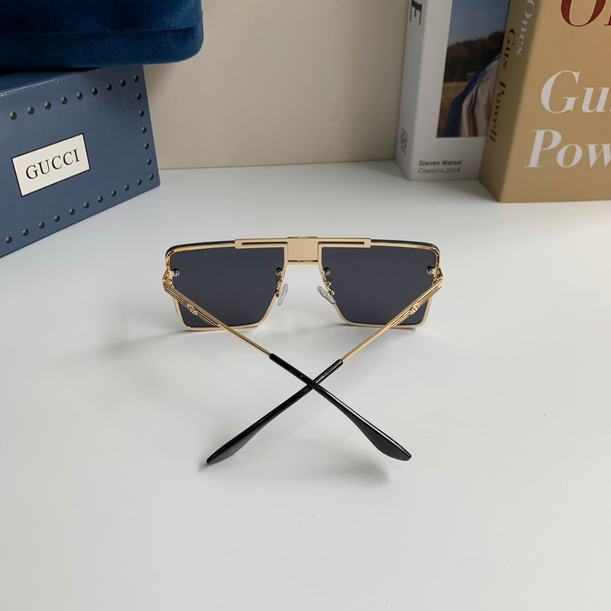 Gucci Polarized Square Silver Lens Sunglasses for Men & Women - 486314 - detail image 6