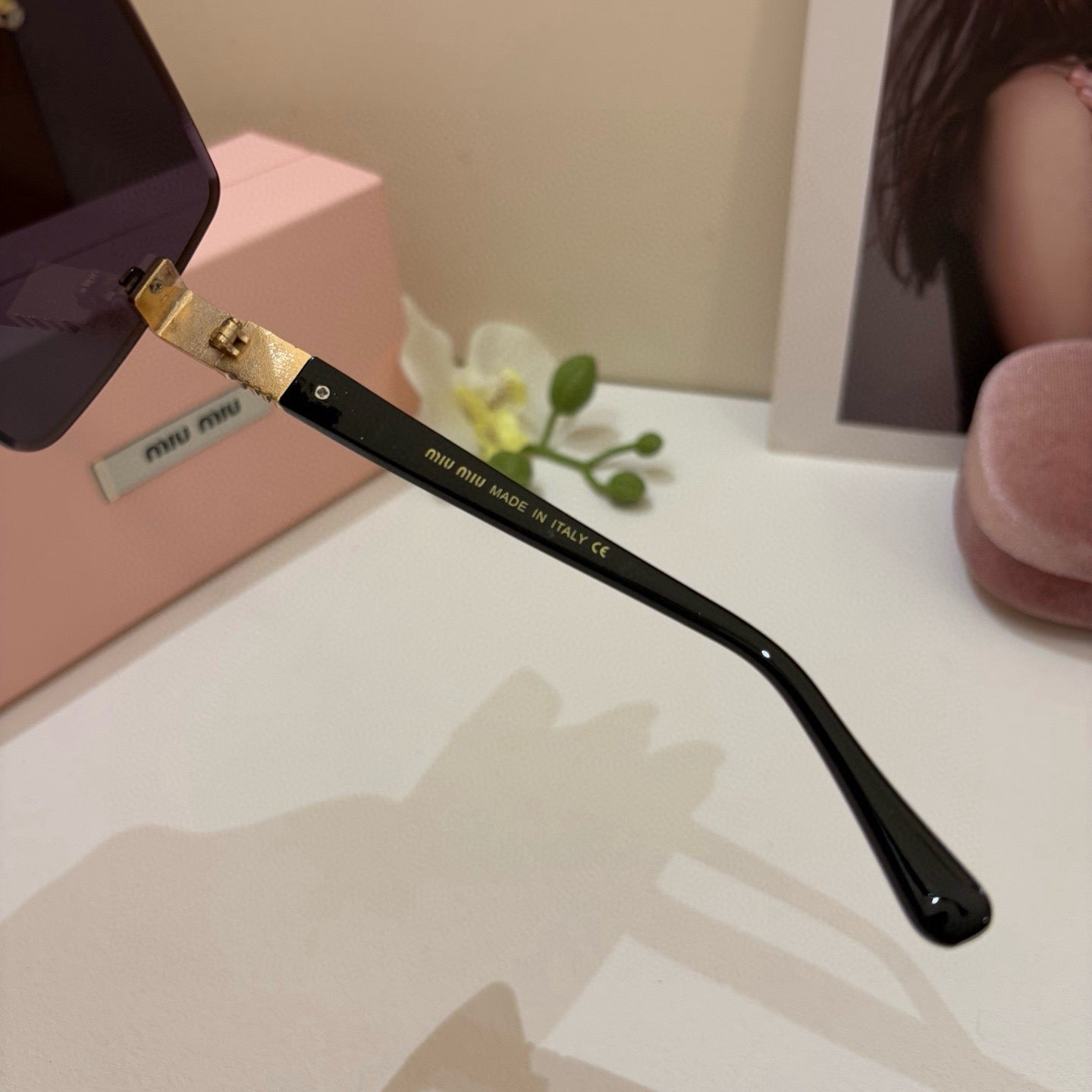 Miu Miu Square Black Lens Sunglasses for Men & Women - 158582