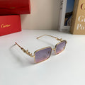 Cartier Metal Square Silver Lens Sunglasses for Men & Women - 158498