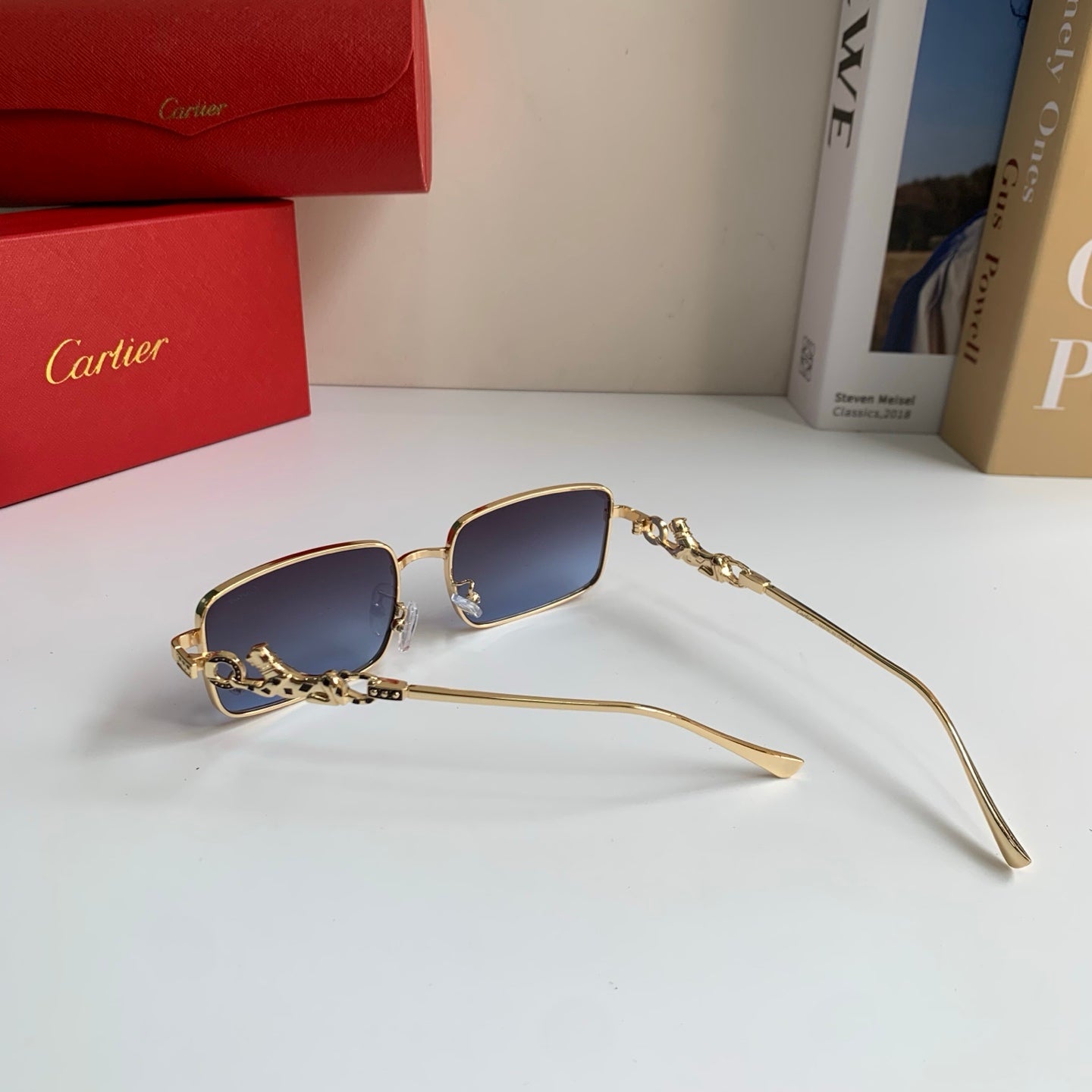 Cartier Metal Square Silver Lens Sunglasses for Men & Women - 415826 - detail image 7