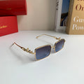 Cartier Metal Square Silver Lens Sunglasses for Men & Women - 415826