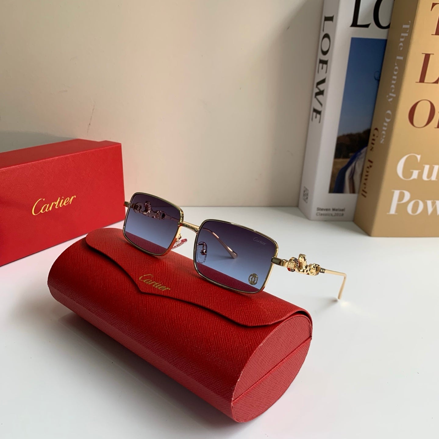 Cartier Metal Square Silver Lens Sunglasses for Men & Women - 415826 - detail image 5