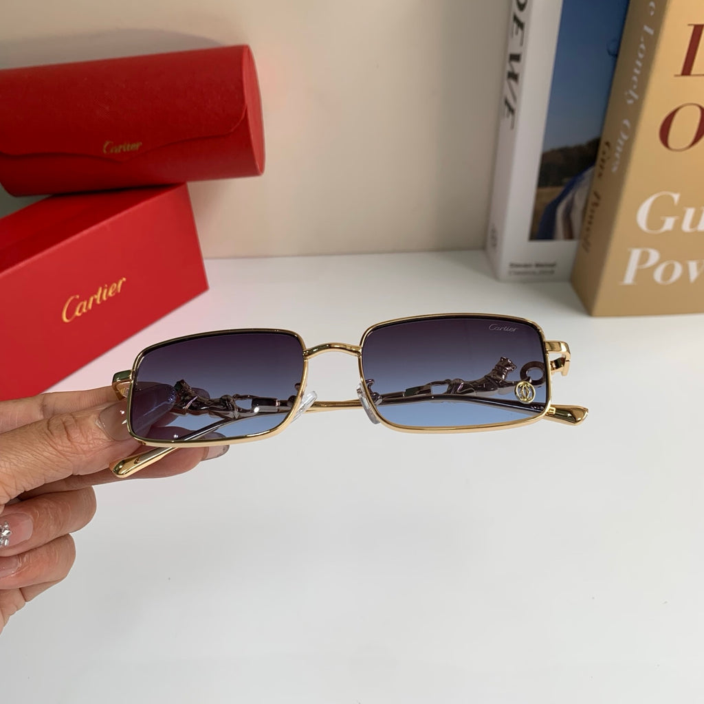 Cartier Metal Square Silver Lens Sunglasses for Men & Women - 158499 - detail image 4