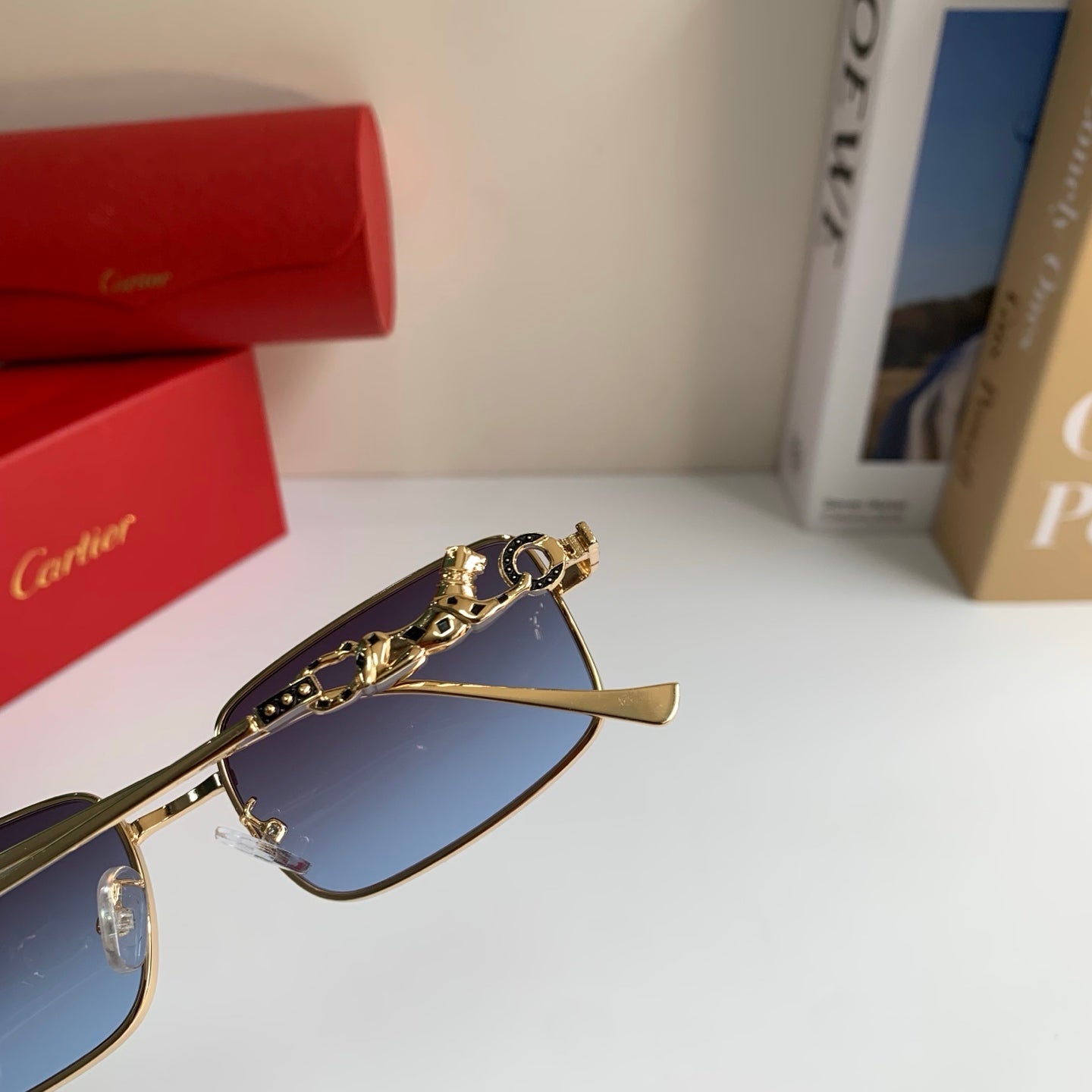 Cartier Metal Square Silver Lens Sunglasses for Men & Women - 415826 - detail image 8