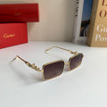 Cartier Metal Square Brown Lens Sunglasses for Men & Women - 415827