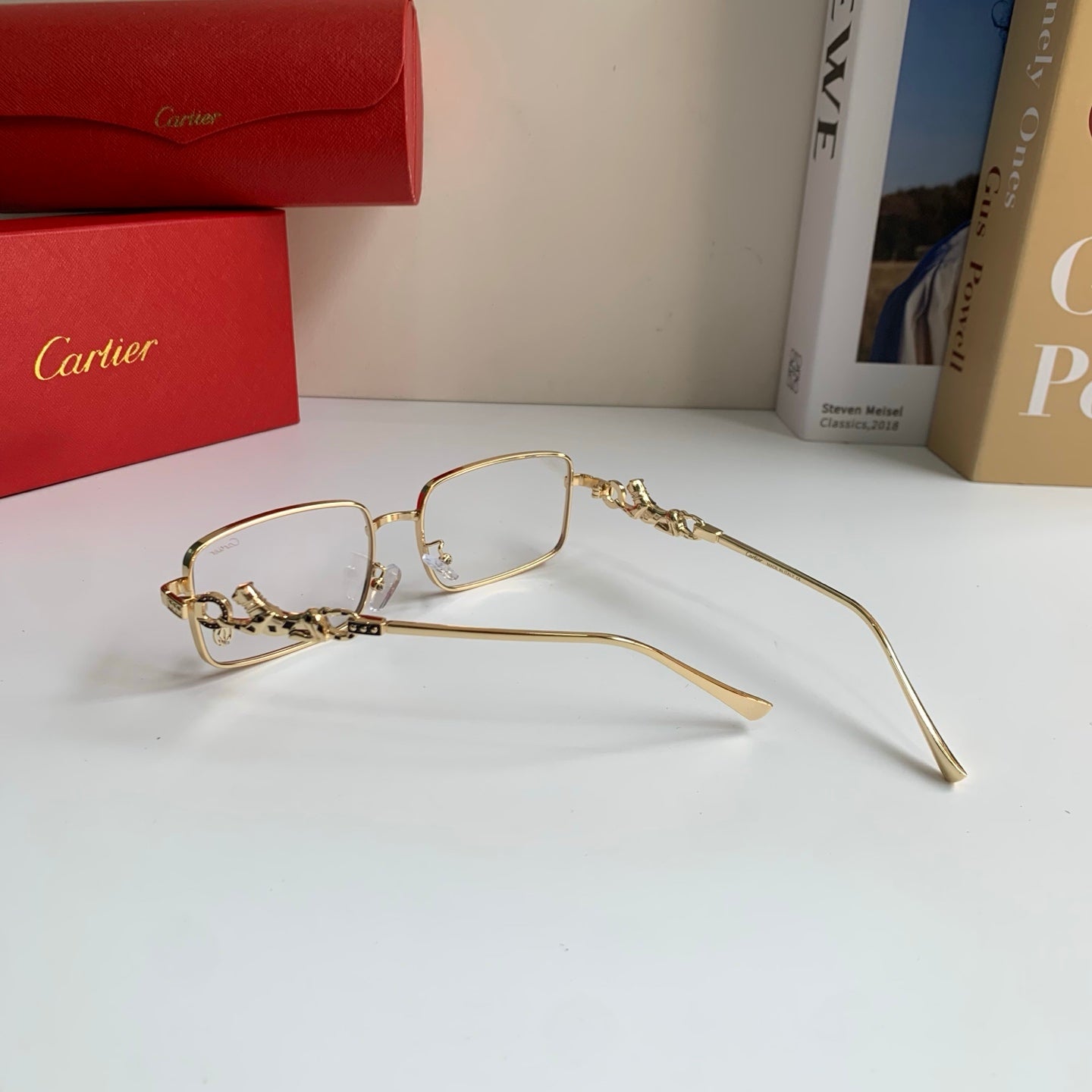 Cartier Metal Square Silver Lens Sunglasses for Men & Women - 158501 - detail image 7