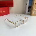 Cartier Metal Square Silver Lens Sunglasses for Men & Women - 158501