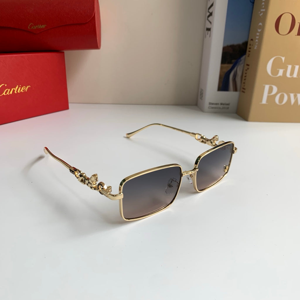 Cartier Metal Square Silver Lens Sunglasses for Men & Women - 415829
