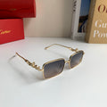 Cartier Metal Square Silver Lens Sunglasses for Men & Women - 415829