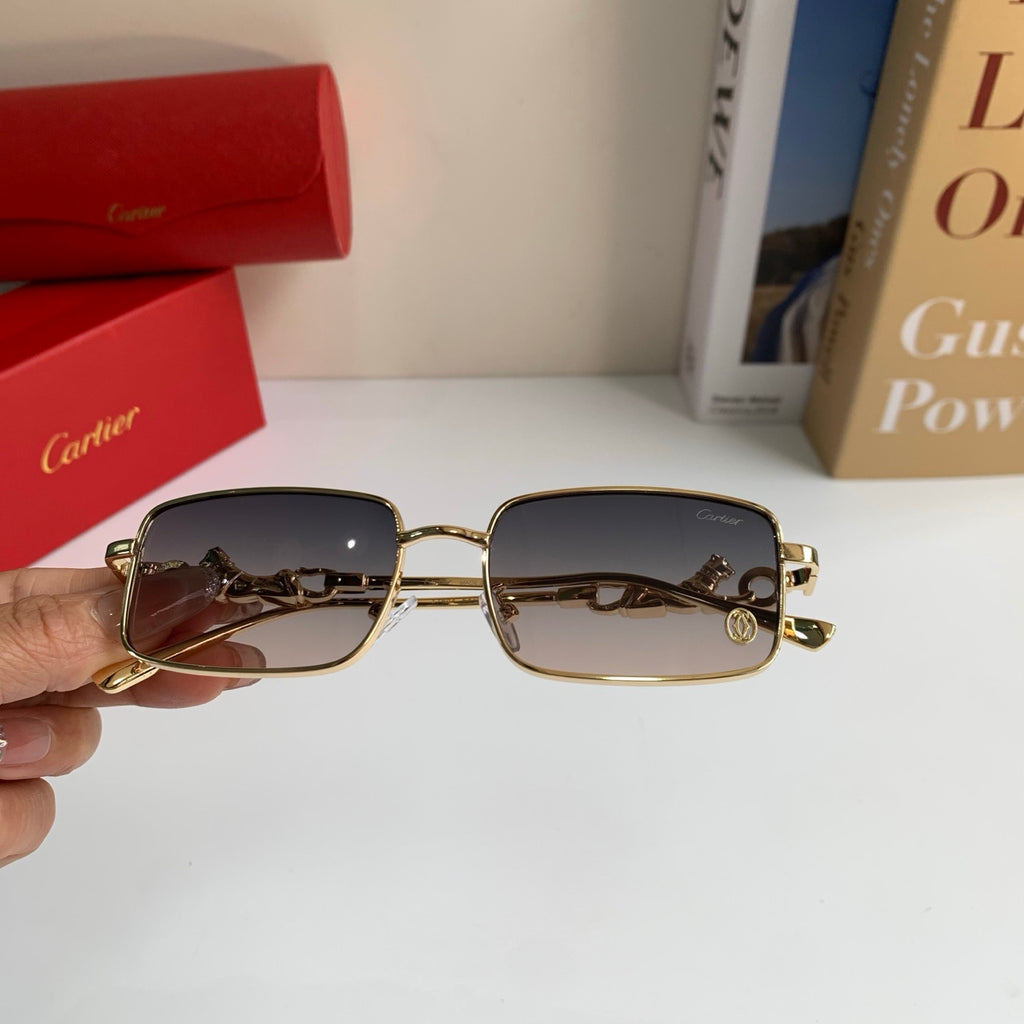 Cartier Metal Square Silver Lens Sunglasses for Men & Women - 415829 - detail image 5