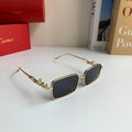 Cartier Metal Square Silver Lens Sunglasses for Men & Women - 158503